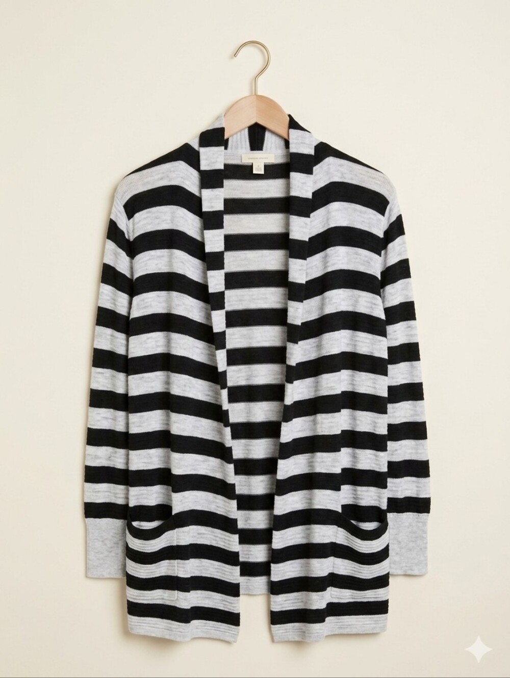 Faded Glory Y2K Striped Open Cardigan 1X